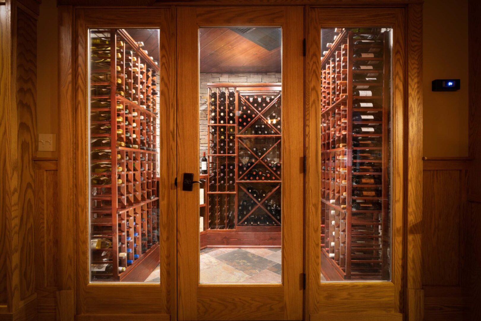 a room full of wine